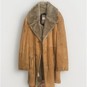 Mighty Mac Vintage Lined Coat Men's Sz 42 Out O Gloucester USA Button Down